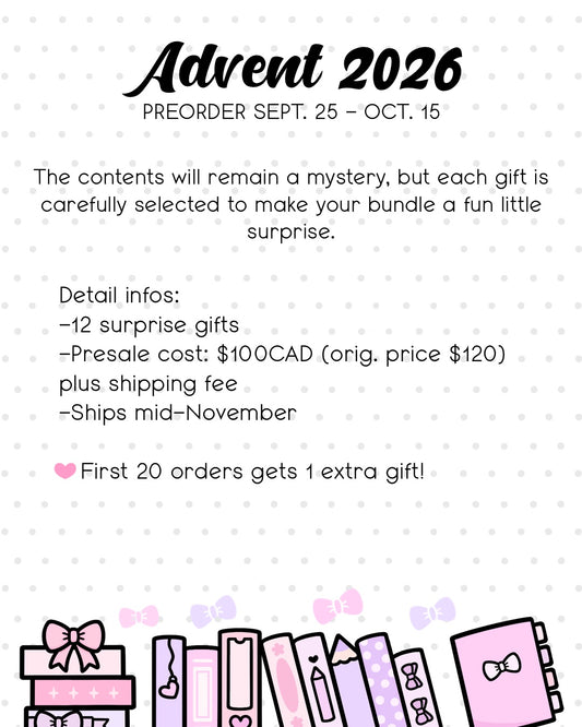ADVENT 2026 (PRESALE SEPT. 25 - OCT. 15)