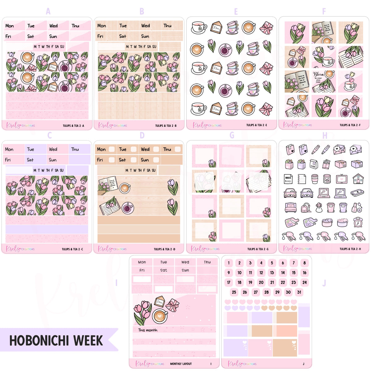 Tulips & Tea 2 | Hobonichi week