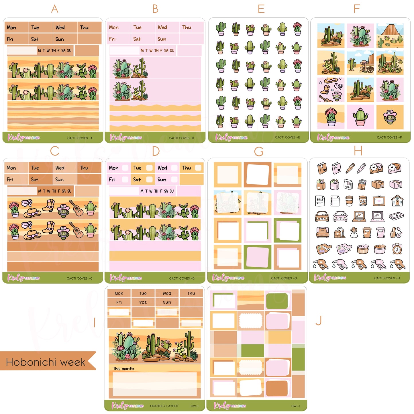 Cacti coves | Hobonichi week