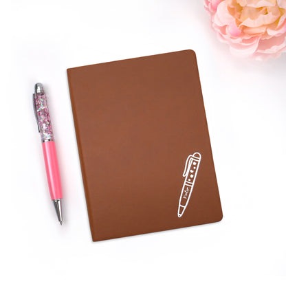 B6 Grid Notebook -Off-white pages | Brown