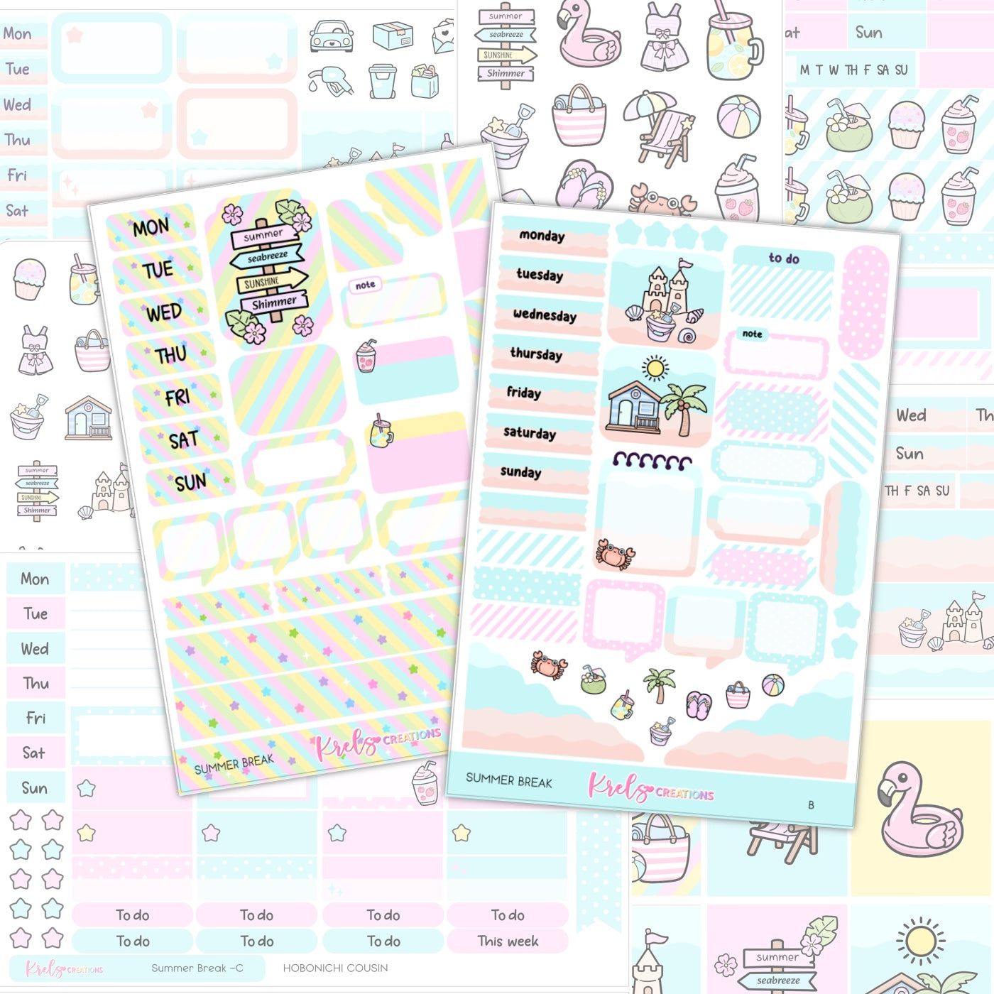 Summer Break | Journaling sticker