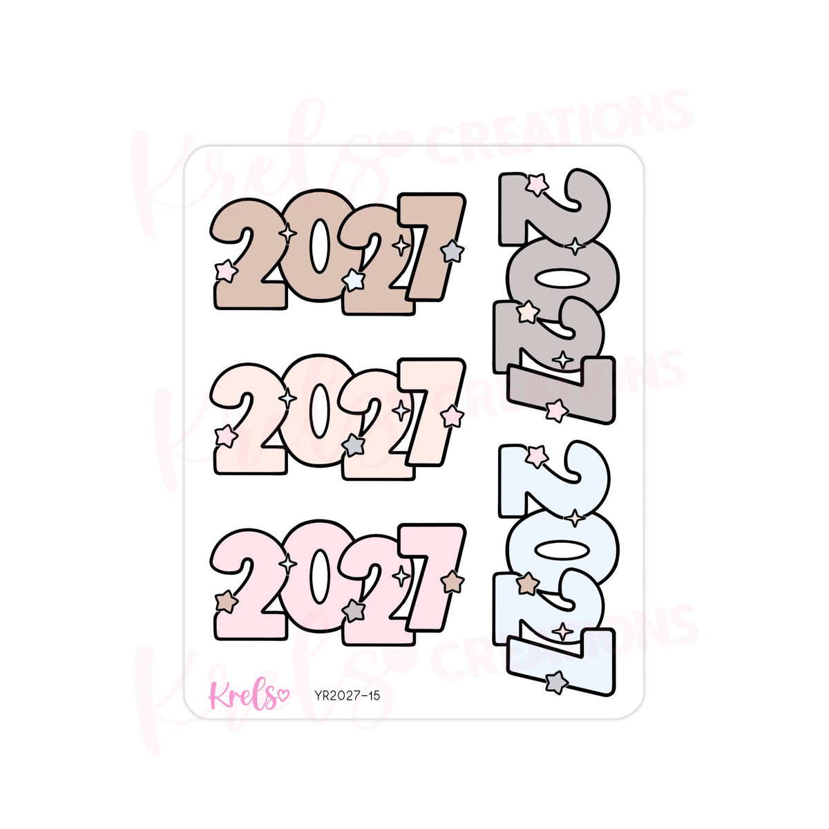 2027 Number sticker -Neutral