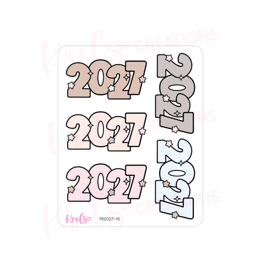 2027 Number sticker -Neutral