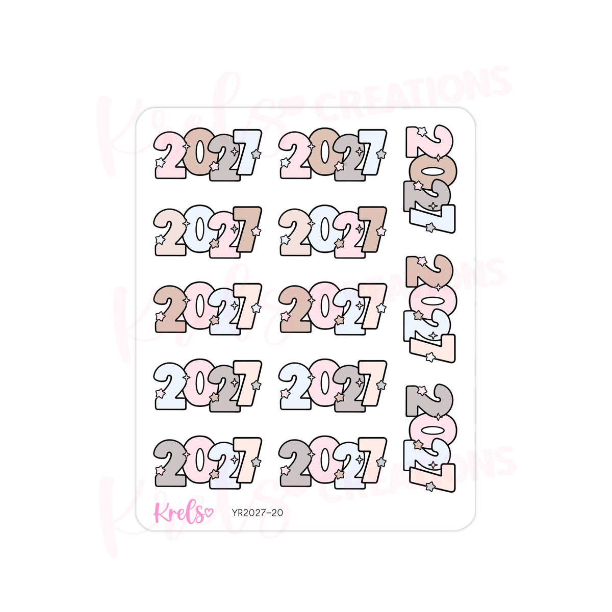2027 Number sticker -Neutral