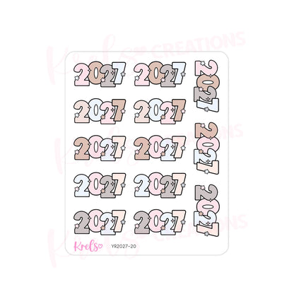 2027 Number sticker -Neutral