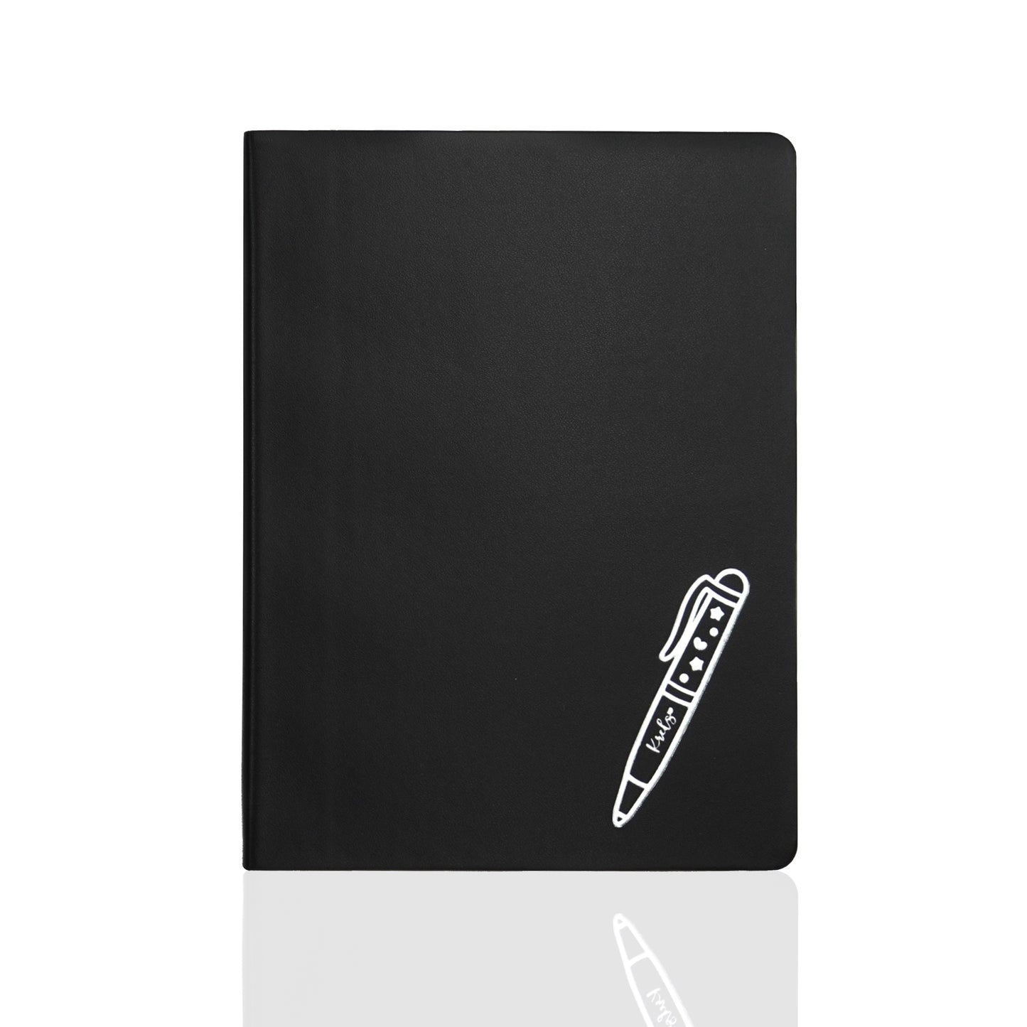 B6 Grid Notebook -Off-white pages | Black
