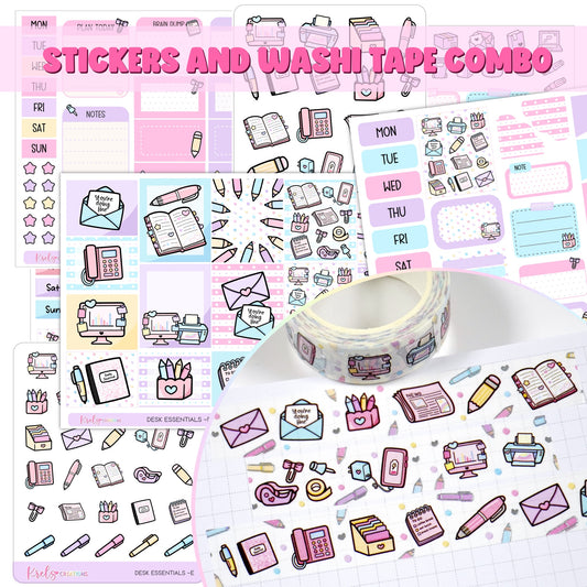 STICKERS & WASHI TAPE COMBO