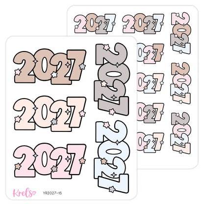 2027 Number sticker -Neutral
