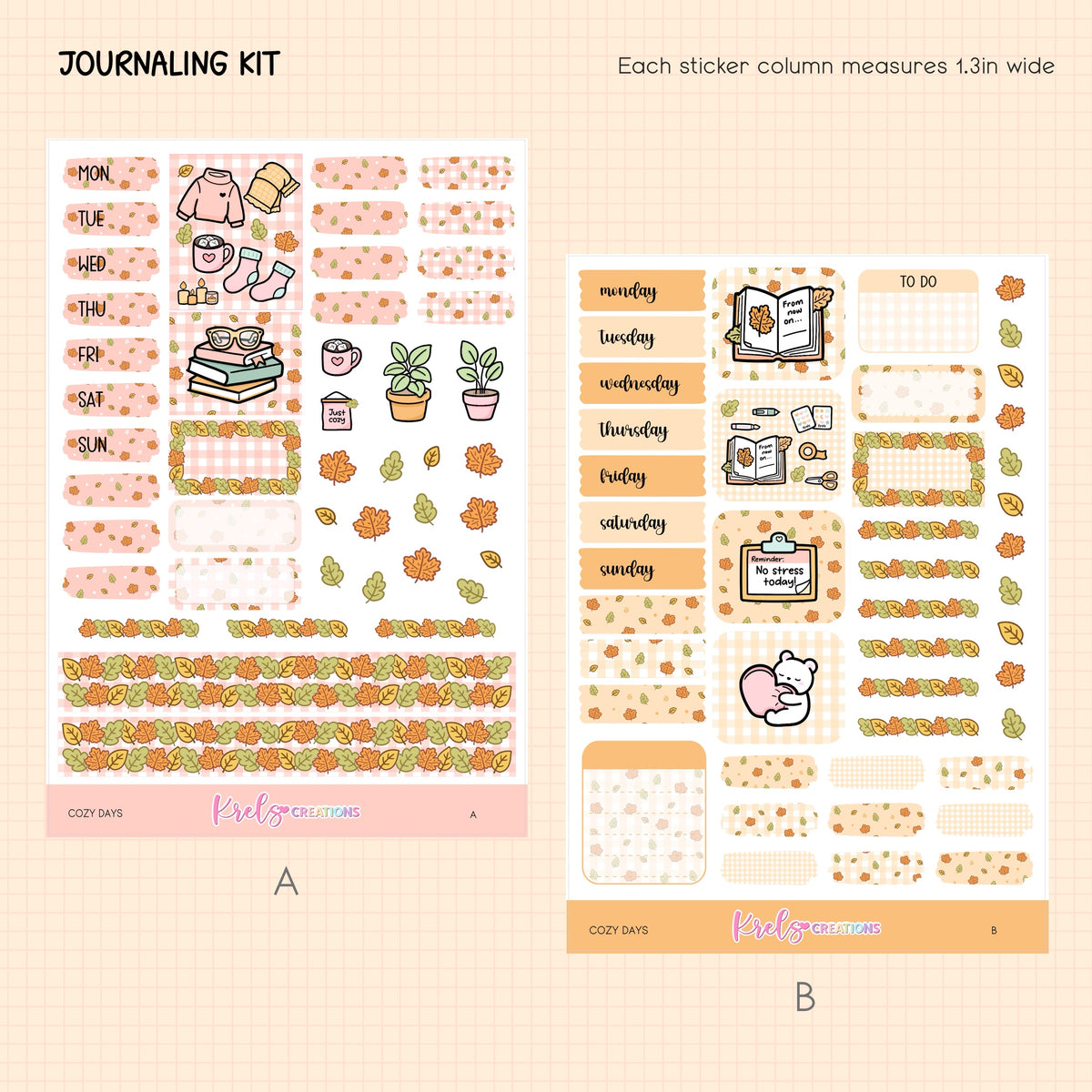 Cozy Days | Journaling sticker