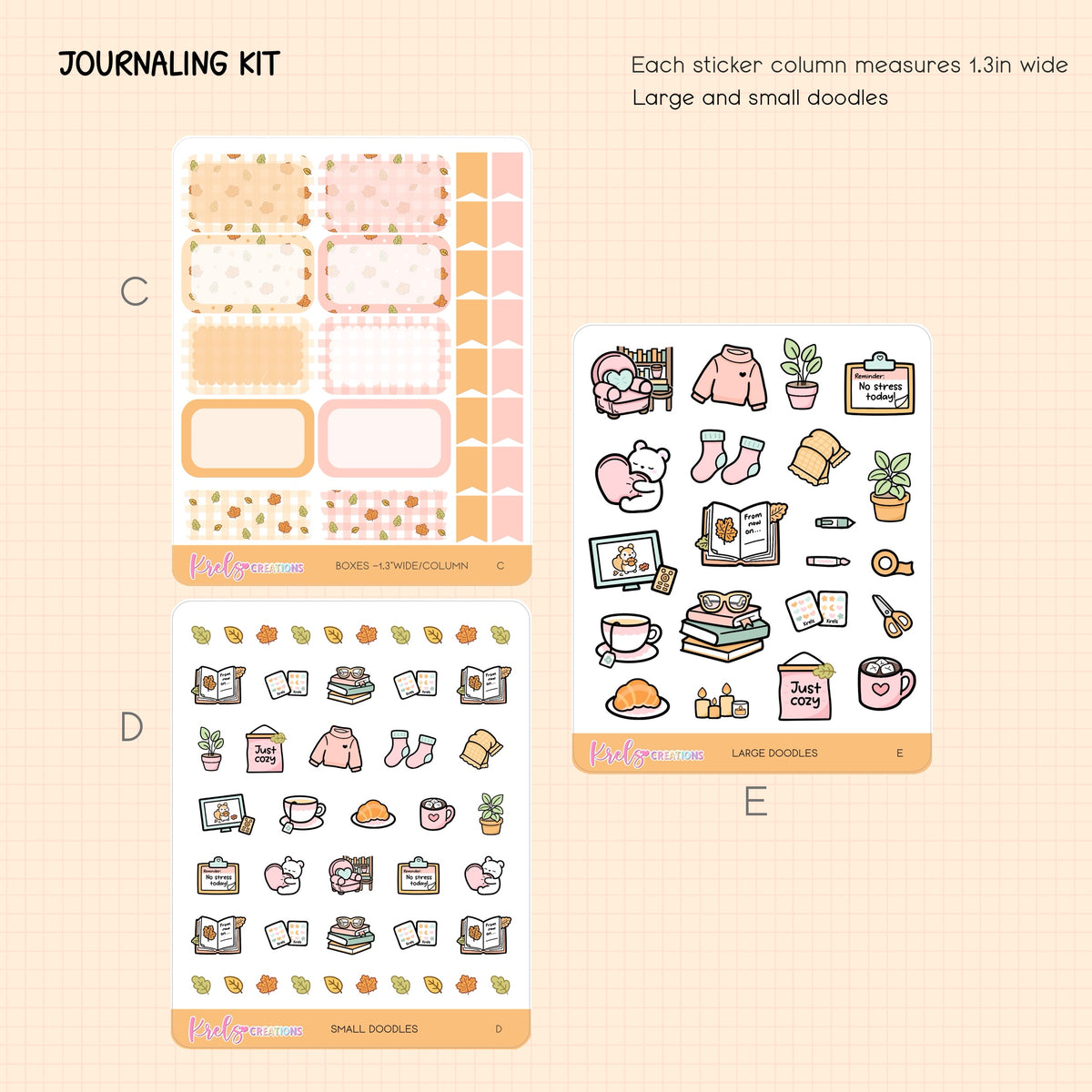 Cozy Days | Journaling sticker