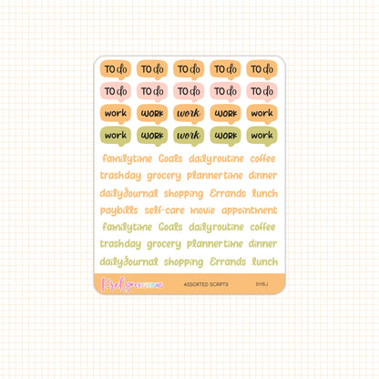 Cozy Days Assorted Scripts