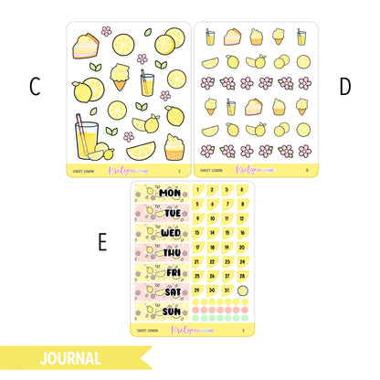 Sweet lemon | Journaling sticker
