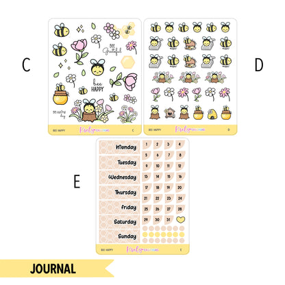 Bee happy | Journaling sticker