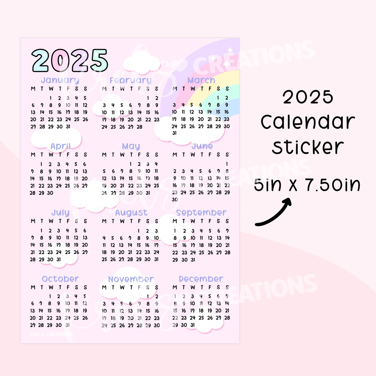 D145 | 2025 Calendar sticker