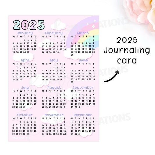 2025 Calendar | Journaling Card 5x7"