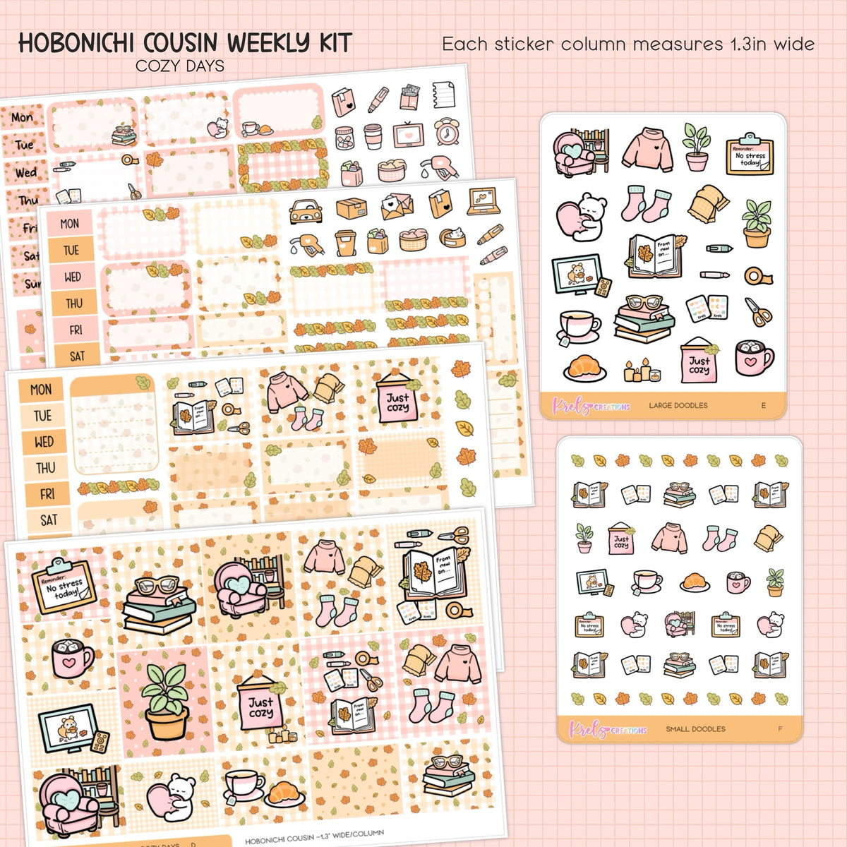 STICKERS & WASHI TAPE COMBO | COZY DAYS