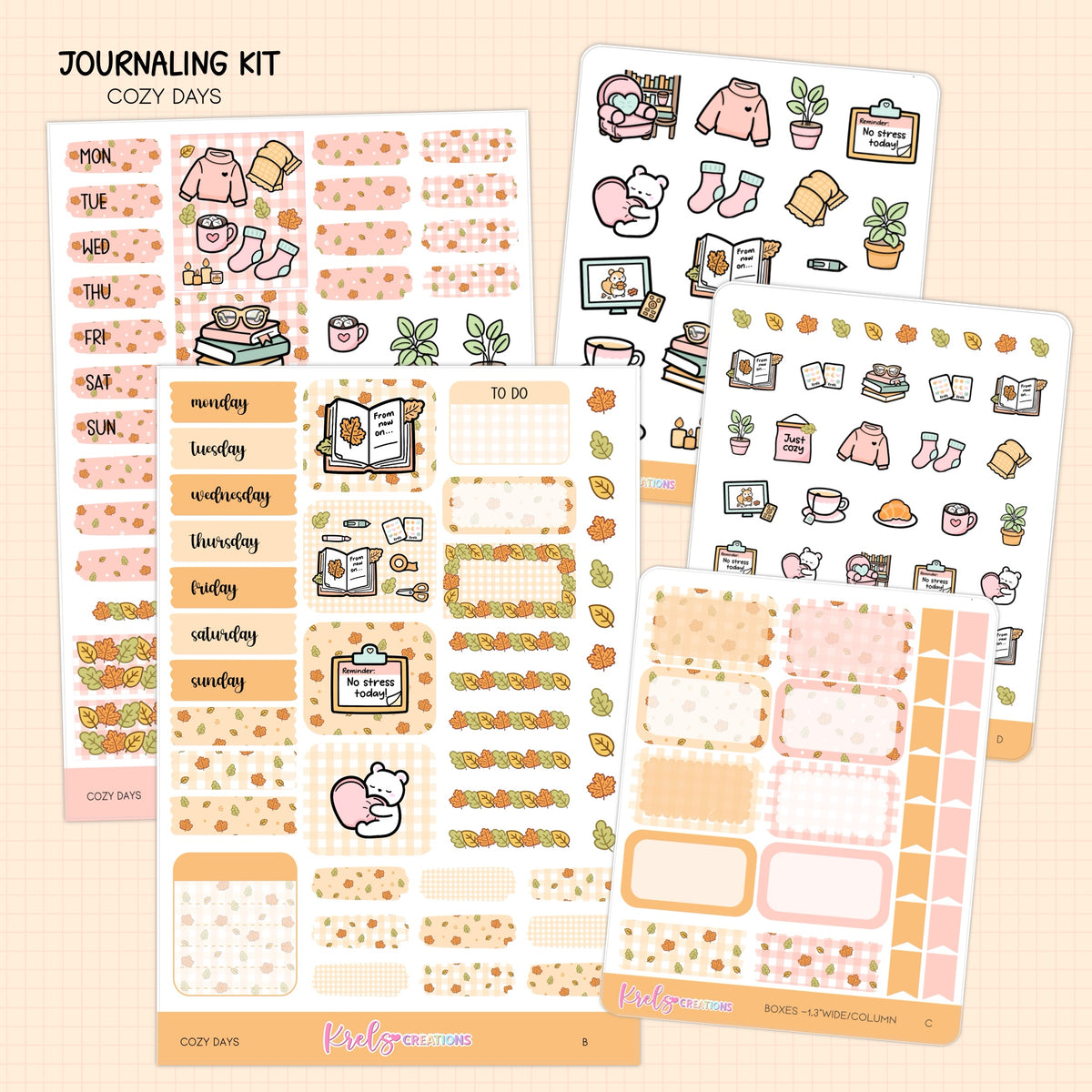 Cozy Days | Journaling sticker