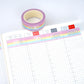 Days of the week washi tape | Silver foil | 15mm washi tape