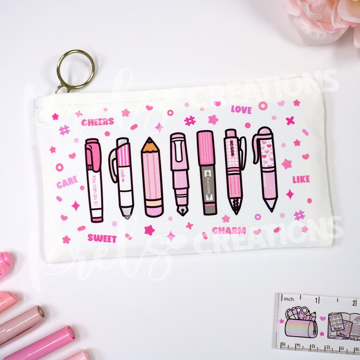 Pouch | Pink pens