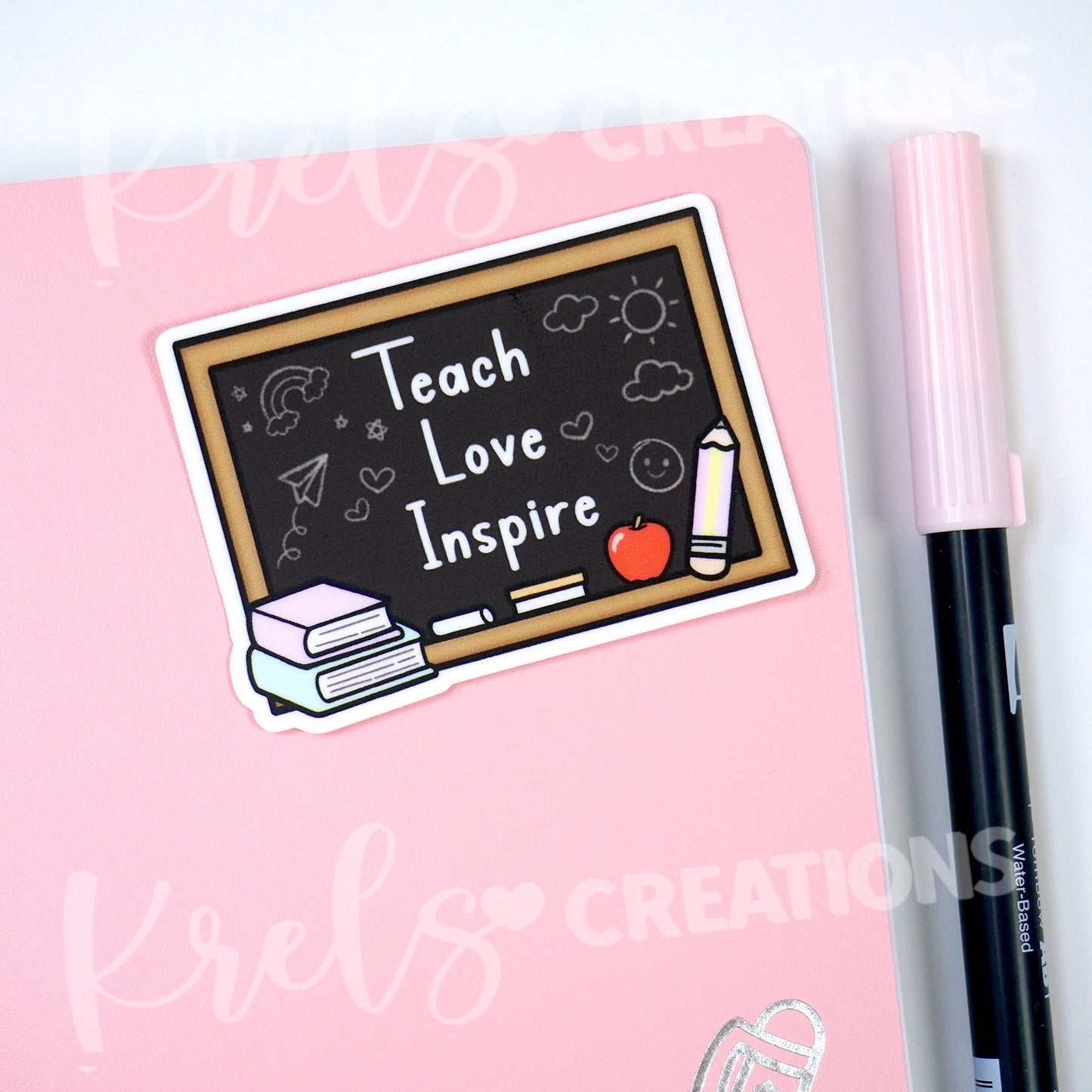 Teach, Love, Inspire | Vinyl die-cut sticker