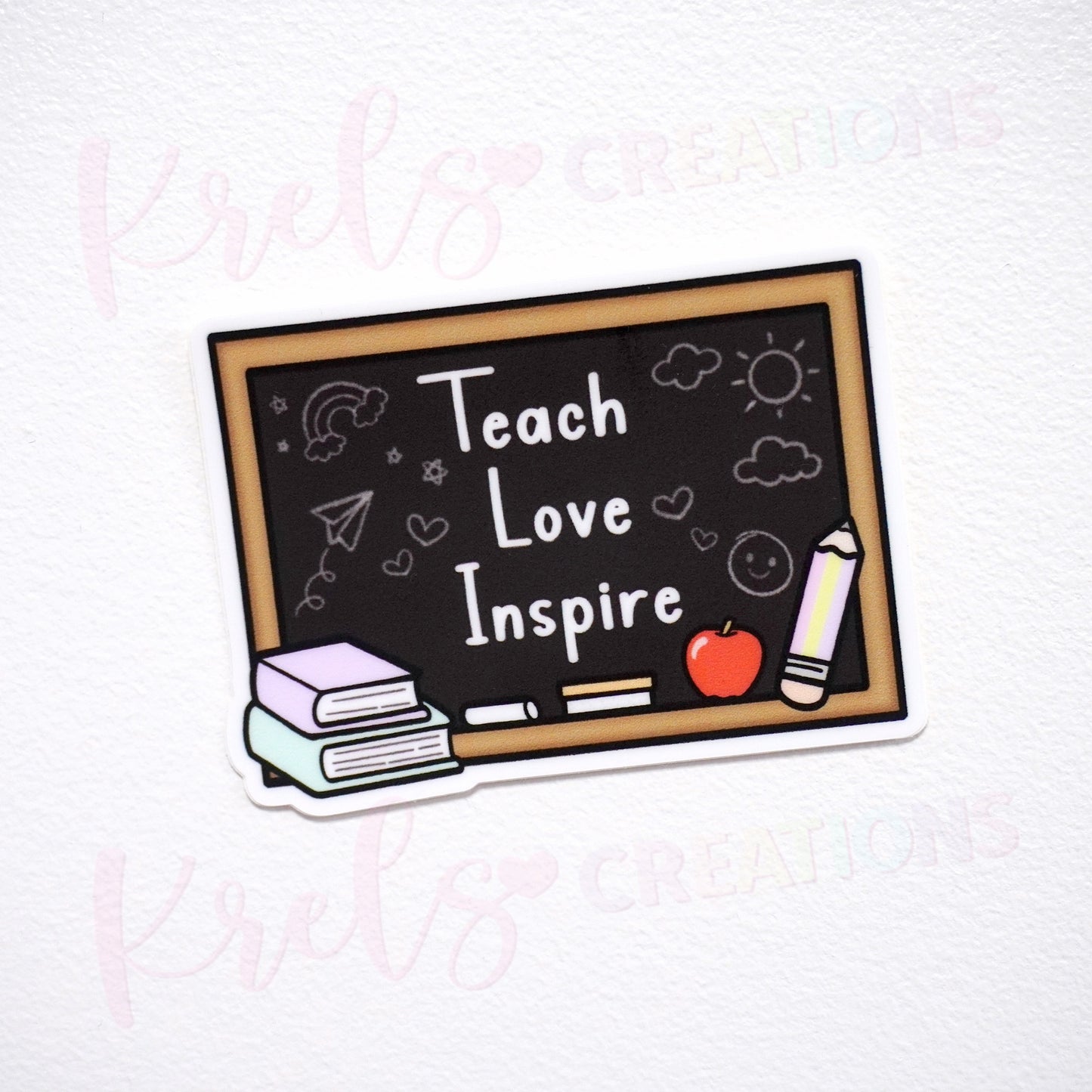 Teach, Love, Inspire | Vinyl die-cut sticker