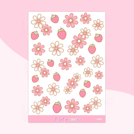 D143 B | Strawberry Daisy deco