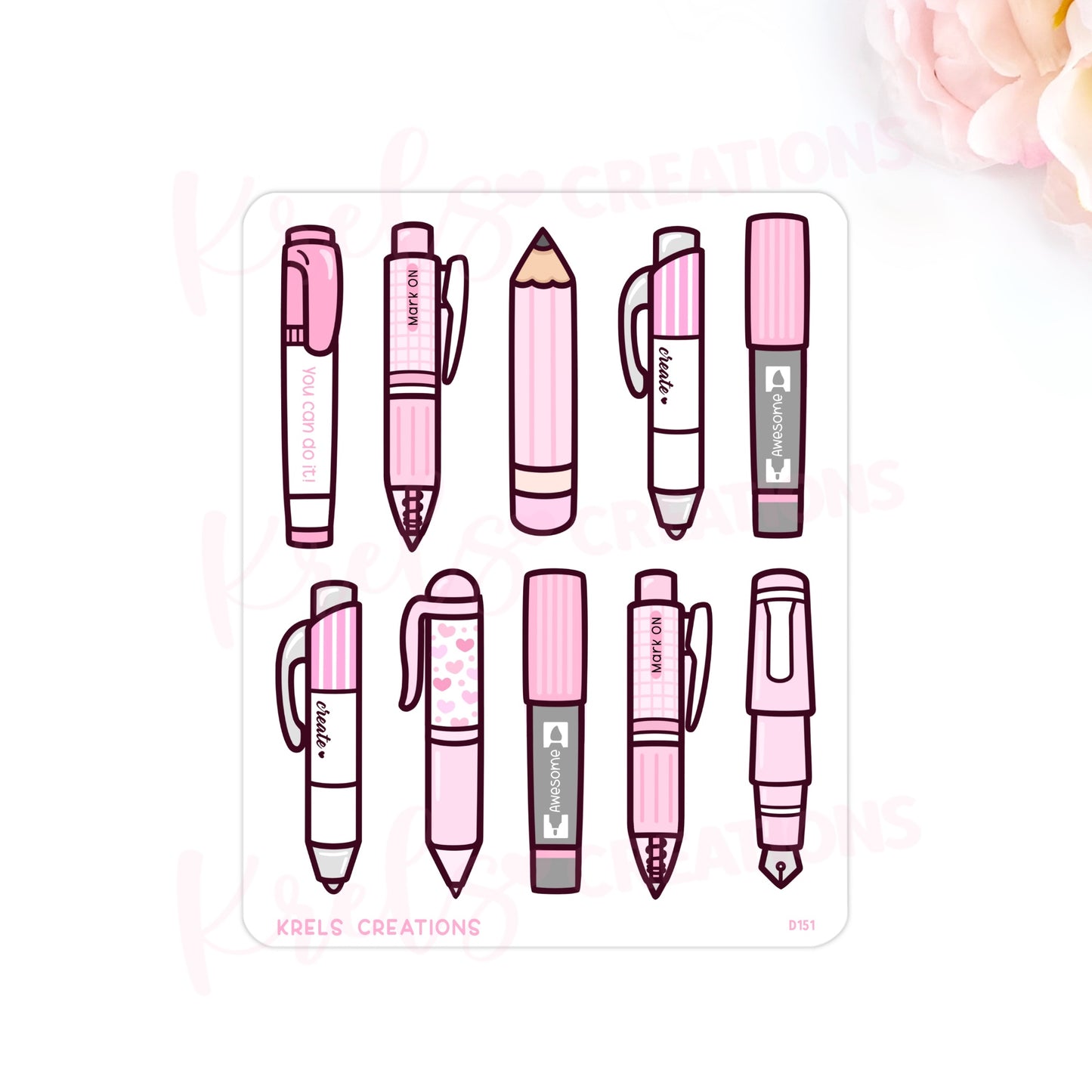 D151 | Pen lover (Pink pens)