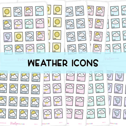 S035 | Weather Icons | Pastel