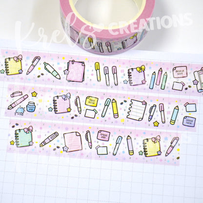 Paper and pen | Silver foil | 15mm washi tape