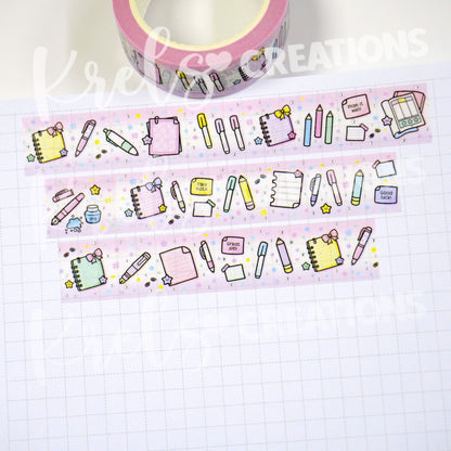 Paper and pen | Silver foil | 15mm washi tape