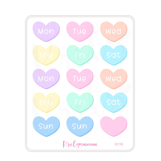 DC168 | Candy heart date covers