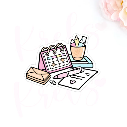 Stationery things vinyl die-cut sticker