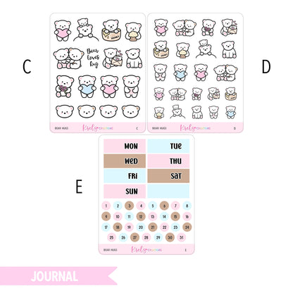 Bear hugs | Journaling sticker