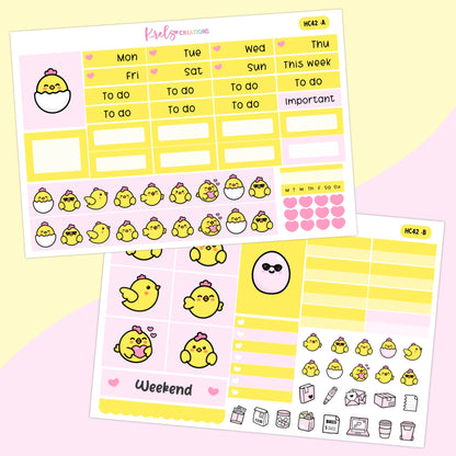 HC42 | Chicks | Hobonichi cousin -2sheets