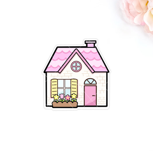 Pretty House Die-cut sticker