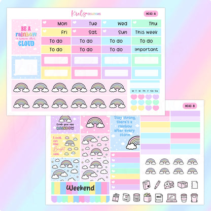 HC43 | Rainbow | Hobonichi cousin -2 sheets