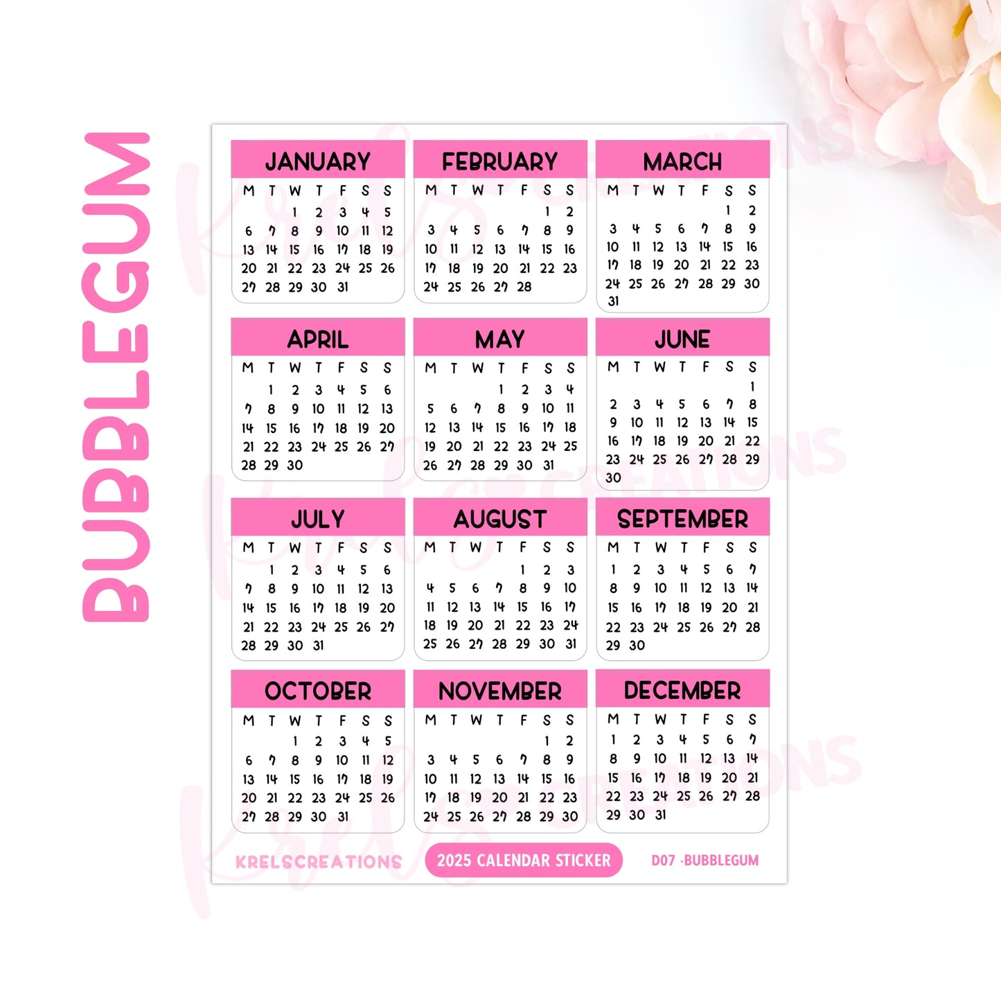 D07 | 2025 Calendar (1 inch)