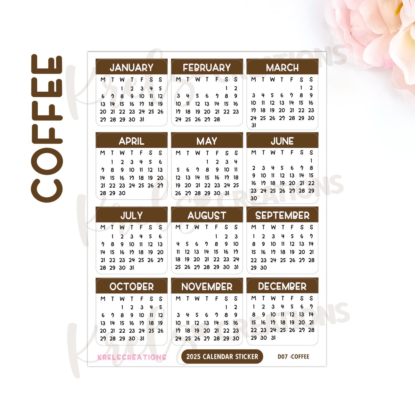 D07 | 2025 Calendar (1 inch)