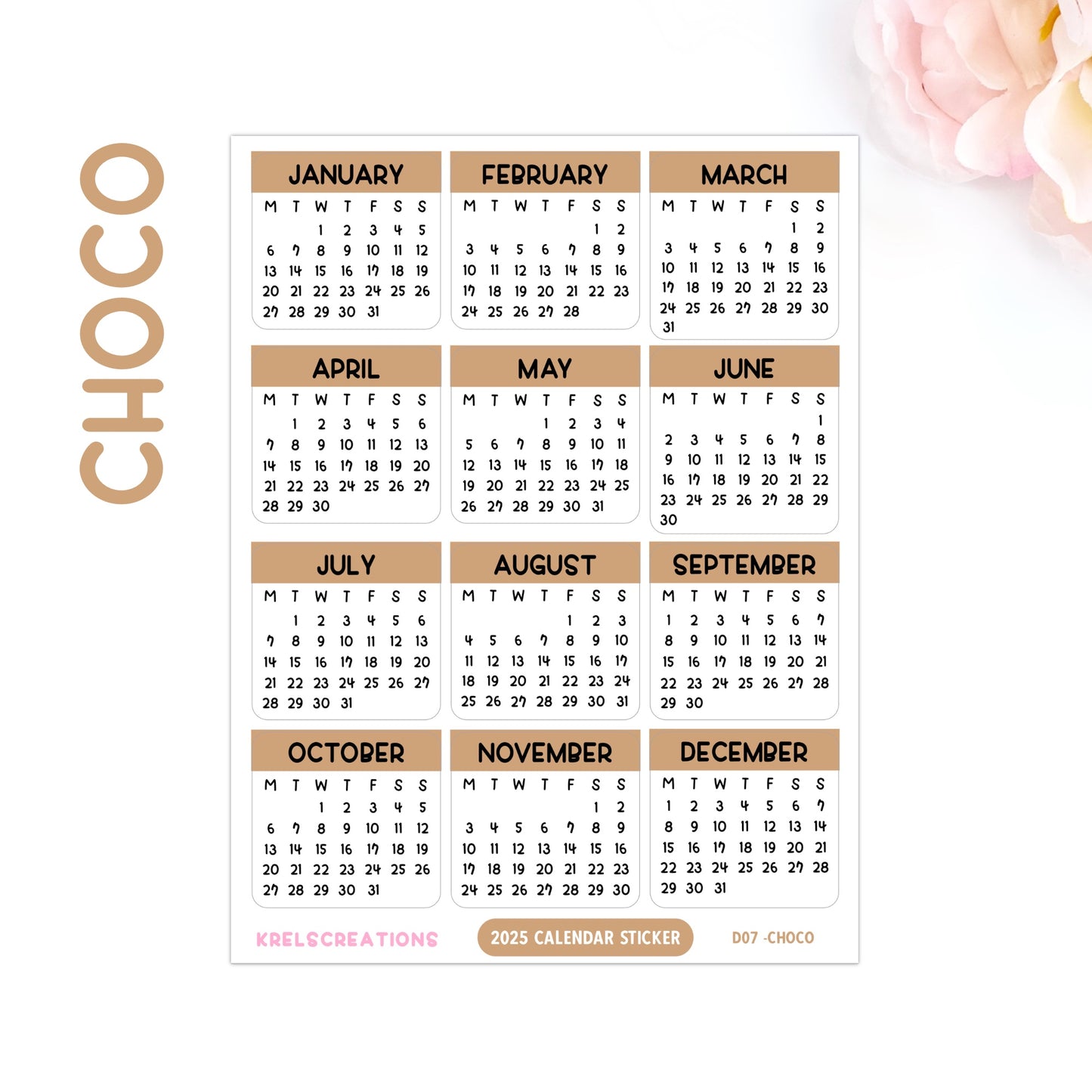 D07 | 2025 Calendar (1 inch)