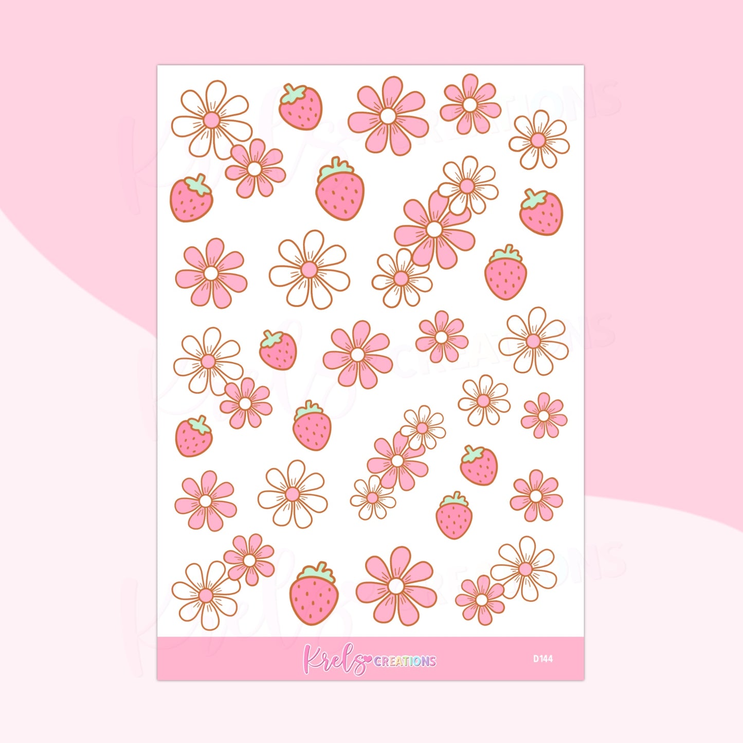 D144 | Strawberry Daisy deco