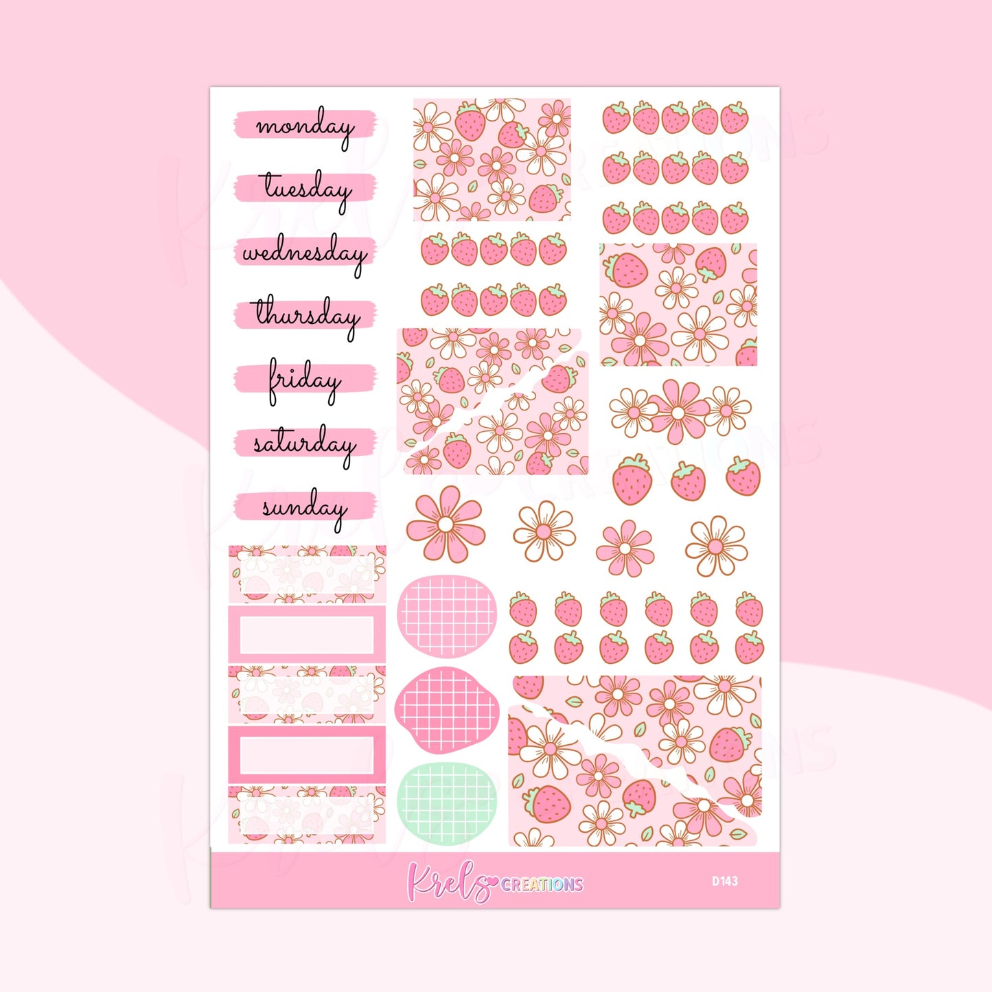 D143 | Strawberry Daisy | Journaling kit