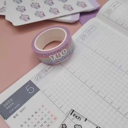 Days of the week washi tape | Silver foil | 15mm washi tape