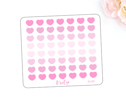 Blush | Small Hearts | Transparent