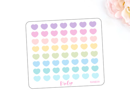Rainbow | Small Hearts | Transparent