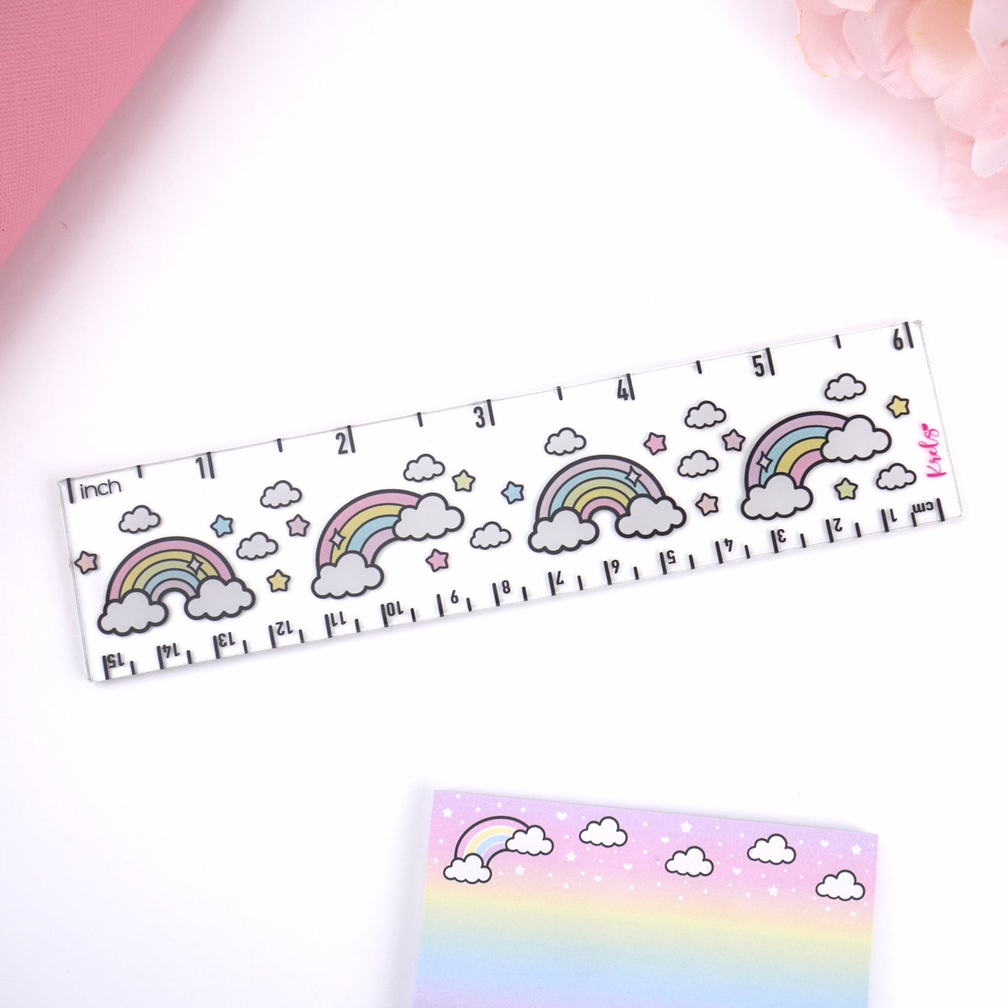 Rainbow Acrylic Ruler 6"