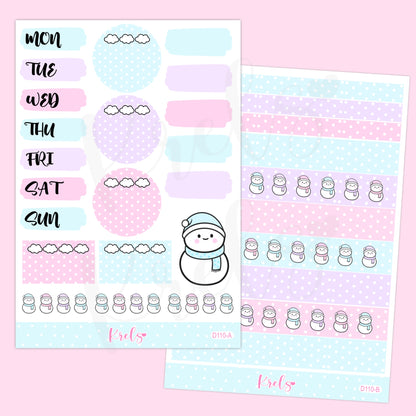 D110 | Snowman Journaling sticker