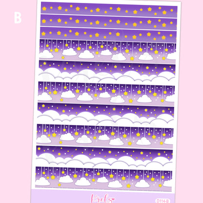 D114 | Twinkle twinkle -Midnight | Journaling Sticker