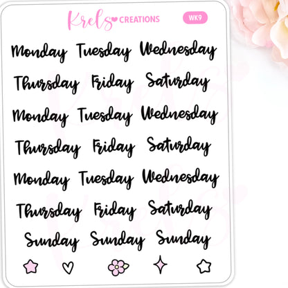 WK9 | Weekday