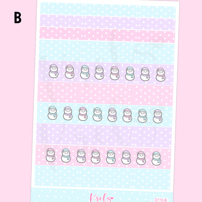D110 | Snowman Journaling sticker