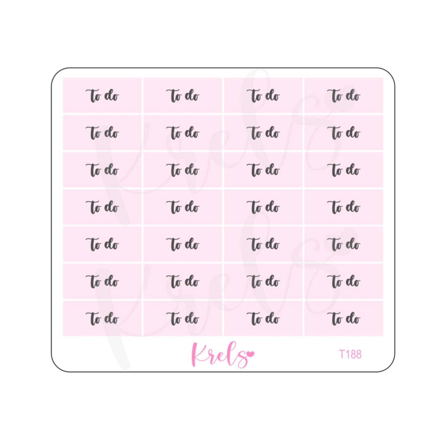 To do | Pink minimal sticker | T188